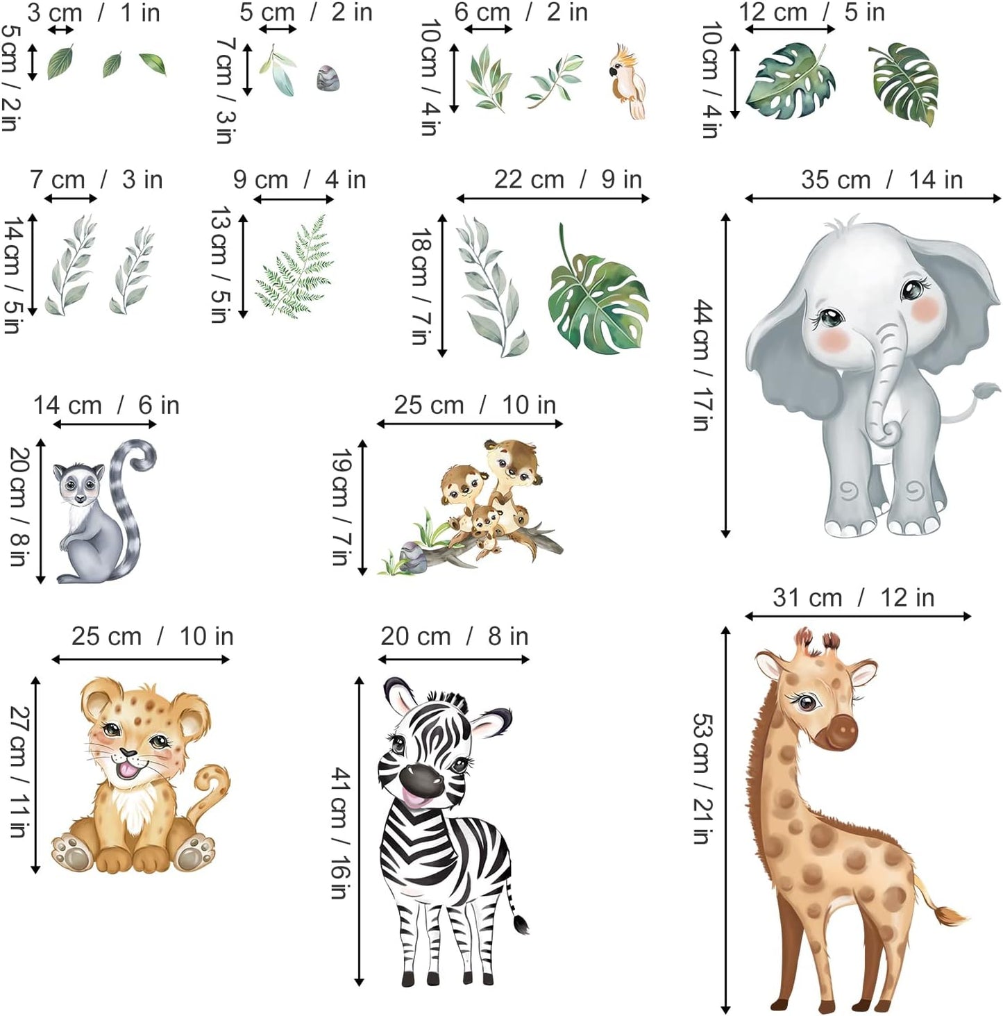 Muurstickers - Afrikaanse dieren