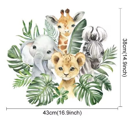 Dieren Avontuur muurstickers