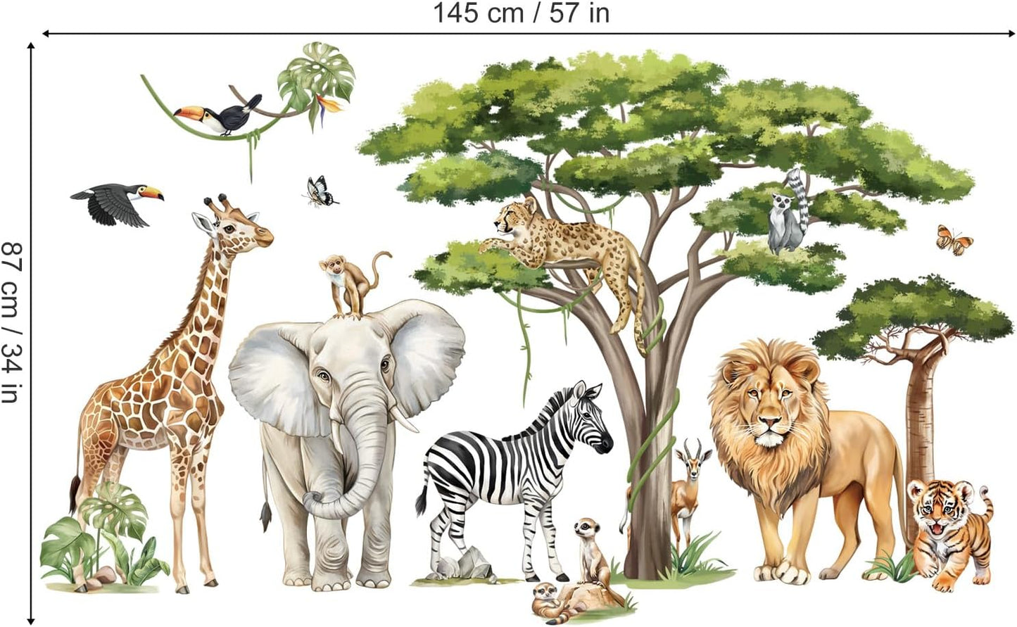 Muurstickers - Safari