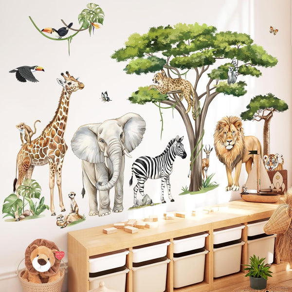 Jungle Dieren Muurstickers XXL